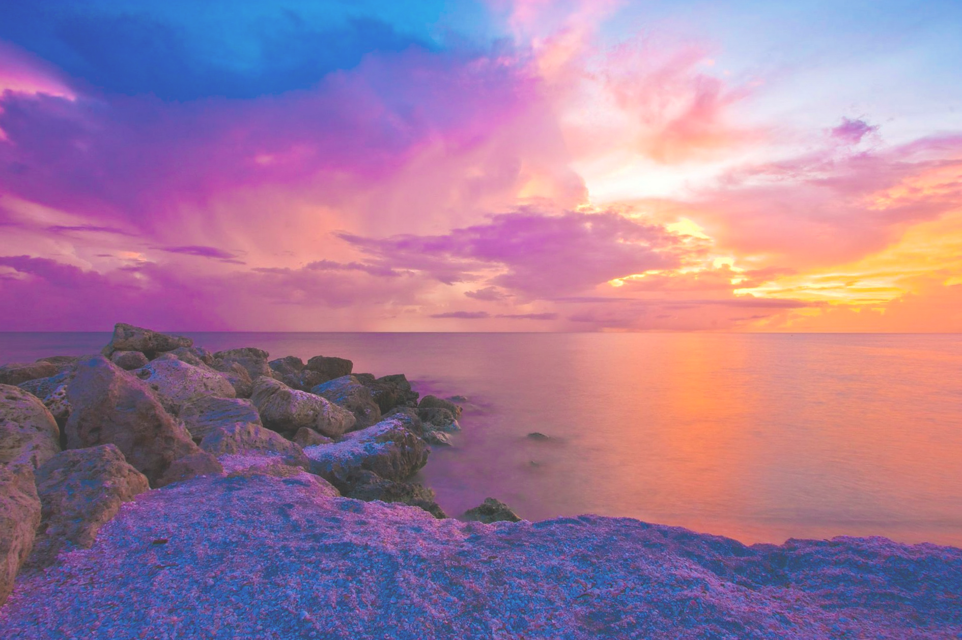 ビーチ、サンセット、マインドフルネス